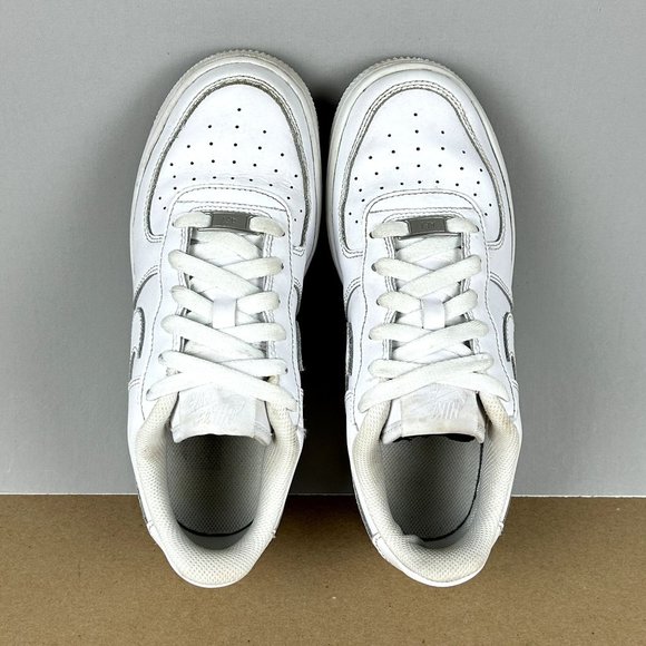 Nike Air Force 1 Leather Athletic Shoes Youth 5Y Womens 6.5 White DH2920-111 - Picture 5 of 10